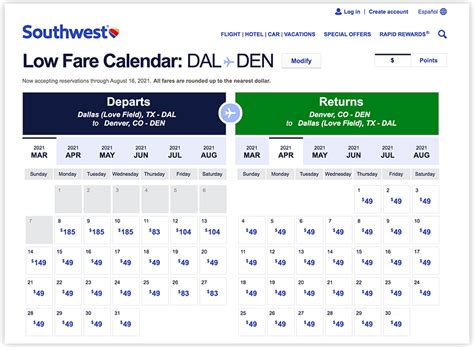 track southwest flight prices|south west flight calendar prices.